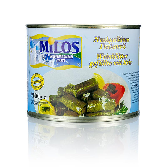 Two kilogram package of approximately sixty stuffed grape leaves with rice filling