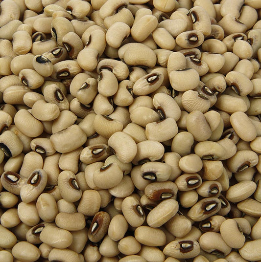 500g of dried white and black-eyed Bohnen (Black-Eye Beans) with distinctive black eyes, perfect for hearty and nutritious meals