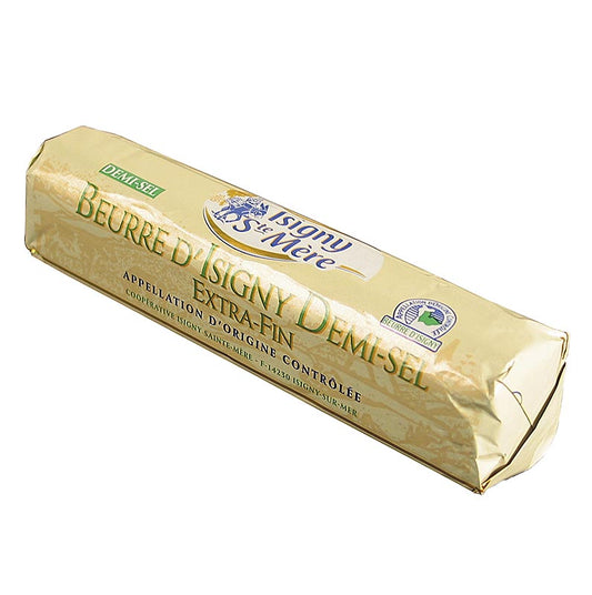 Salzbutter Beurre d´ Isigny Demi Sel, Frankreich, 250 g - Premium halbgesalzene Butter aus Frankreich in einer 250 g Packung