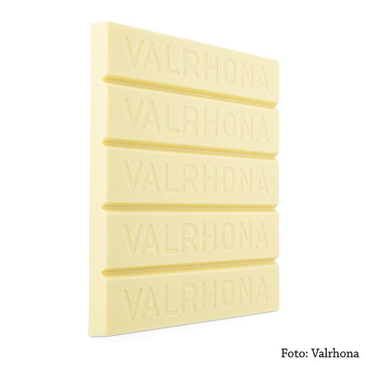 Valrhona Ivoire, weiße Couverture, Block, 35% Kakaobutter, 3 kg, perfect for creating delicious white chocolate treats and desserts