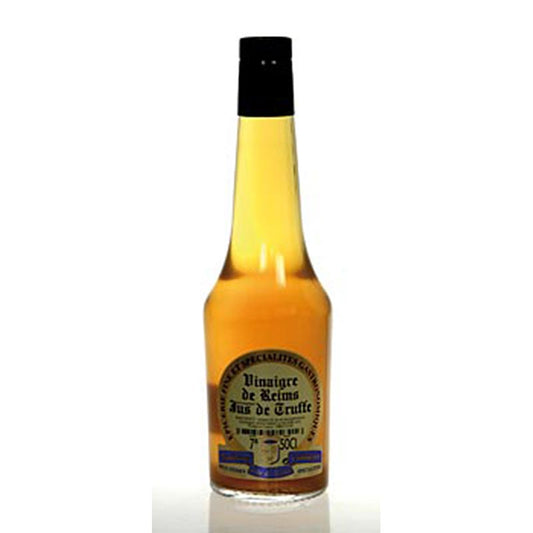 Flasche mit 500 ml Vinaigre de Reims - Essig mit Jus von schwarzen Trüffeln von Soripa, einem hochwertigen Produkt für die feine Küche