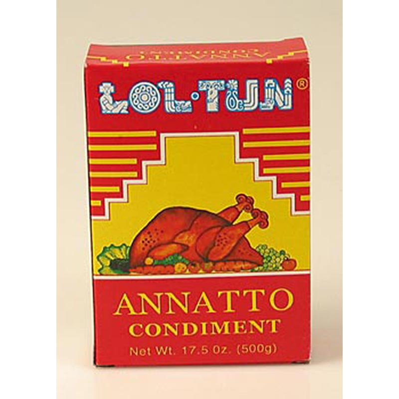 German: Annatto Achiotegewürz/-paste aus Orleanssamen, 500 g - Natürliche Farbstoffpaste für die Verwendung in der Lebensmittelherstellung und zum Färben von Speisen