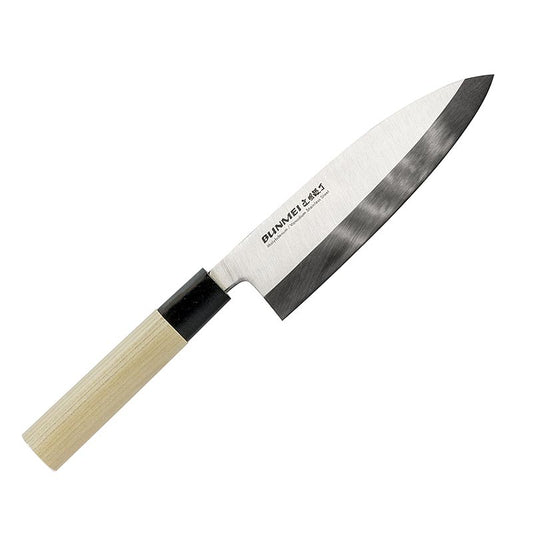 Global Bunmei 1801-165 Deba Messer with Honoki Holzgriff, 165cm, 1 St - A high-quality Japanese kitchen knife with a 165cm blade and traditional wooden handle