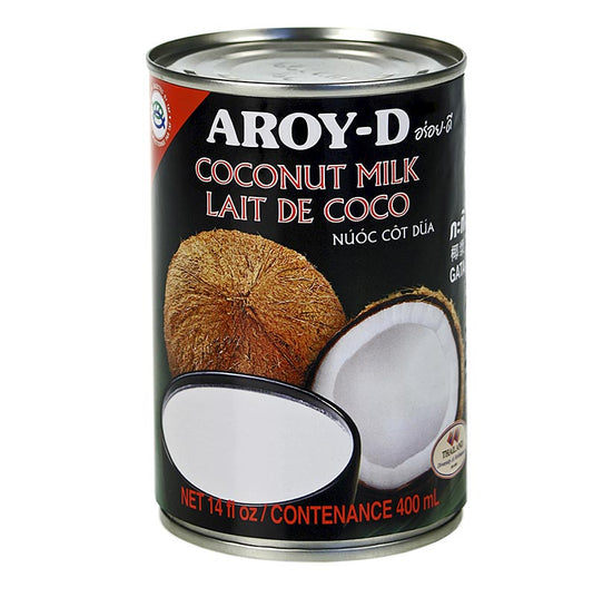 Kokosmilch, Aroy-D, 400 ml, creamy and delicious coconut milk in a convenient 400 ml package (English)