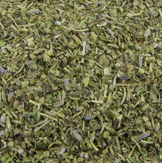 Getrocknete Kräuter der Provence Mischung, bestehend aus Rosmarin, Majoran, Oregano, Basilikum, Petersilie und Lavendel, 1 kg Verpackung (German)