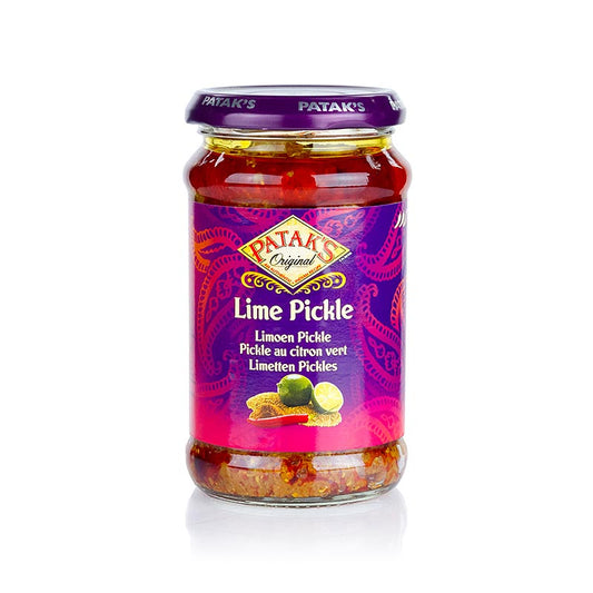 English

Alt text: A 283 g jar of Patak's mild Limonen Pickle, a tangy and flavorful condiment made with traditional Indian spices and fresh citrus, perfect for adding a zesty kick to your favorite dishes