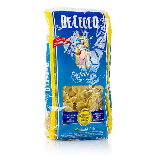 De Cecco Farfalle, No 93, 500 g - Qualitativ hochwertige italienische Pasta in Schmetterlingsform