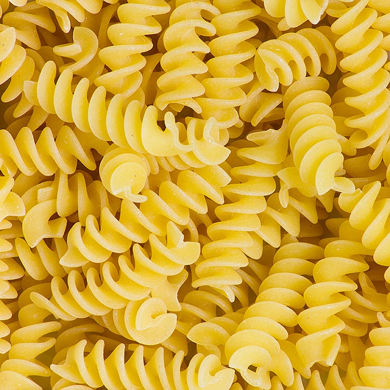 Alt text: A 12 kg pack of 24 x 500g De Cecco Fusilli No34 pasta product (English)