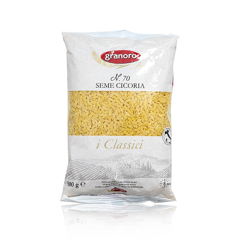 Granoro Seme Cicoria, Reiskornform, No70, 500 g - hochwertige italienische Weizensorte