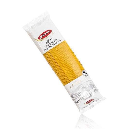 Granoro Vermicelloni Spaghetti No12, 2mm, 500g - Authentic Italian pasta made with durum wheat semolina for delicious and satisfying meals