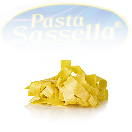 Frische Pappardelle mit Ei, 20 mm Bandnudel, 500 g von Sassella, einer köstlichen italienischen Nudelsorte