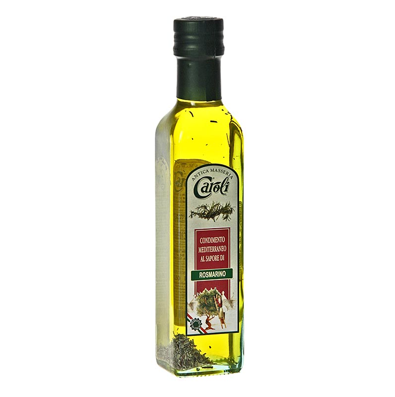 Flasche natives Olivenöl Extra, 250 ml, von Caroli mit aromatischem Rosmarin (German)