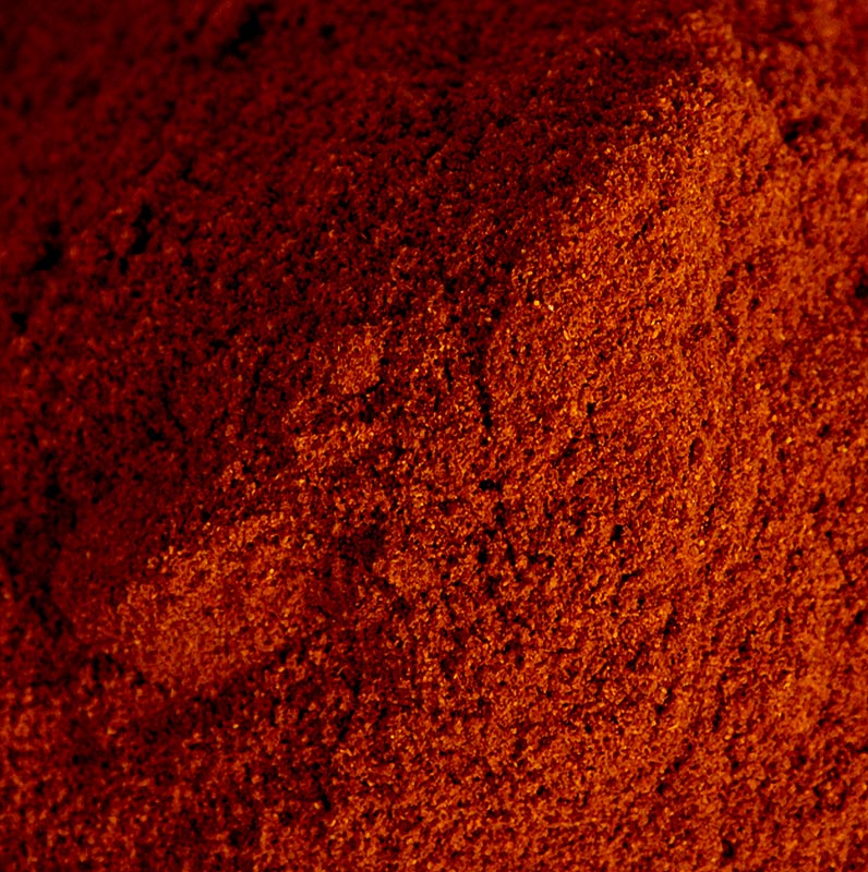 German
Fein gemahlenes scharfes Rosenpaprika in einer 1 kg Verpackung