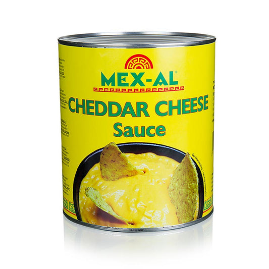 Delicious and creamy Cheddar Cheese Sauce, Mex-Al brand, in a 3 kg package