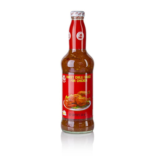 650 ml bottle of Gold Label Cock Brand Chili-Sauce for Geflügel