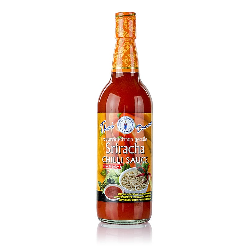 Thai Dancer Sriracha Chili Sauce, 730 ml bottle, very spicy and authentic Thai flavor condiment for enhancing your favorite dishes (English)