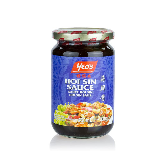 330g bottle of Yeo's Hoi Sin Sauce, a savory and versatile condiment for Asian cuisine (English)