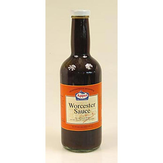 Large 1 liter bottle of Worcester Sauce, Appel, perfect for adding flavor to your favorite dishes and recipes