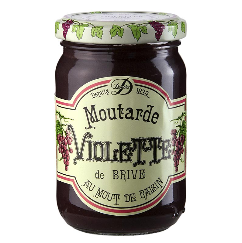 Violetter Senf, Moutarde Violette, 200 g - Premium purple mustard condiment in 200 gram jar