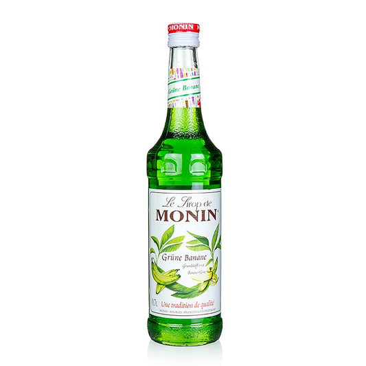 Monin Grüne Bananen Sirup, 700 ml - a delicious and versatile syrup for cocktails, smoothies, and desserts made from green bananas (German)