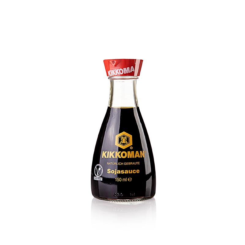 Soja-Sauce - Shoyu, Kikkoman, Tischflasche mit Ausgießer, Japan, 150 ml - traditionelle fermentierte Sojasauce in einer praktischen Flasche