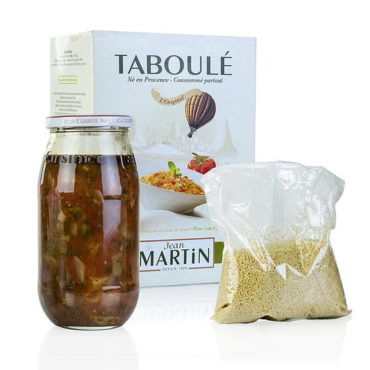 Taboulé Fertigmix, 1 Glas Sauce und 1 Beutel Cous-Cous, 630 g - frischer Salat mit würzigem Dressing und zartem Couscous, ideal für eine schnelle und leckere Mahlzeit