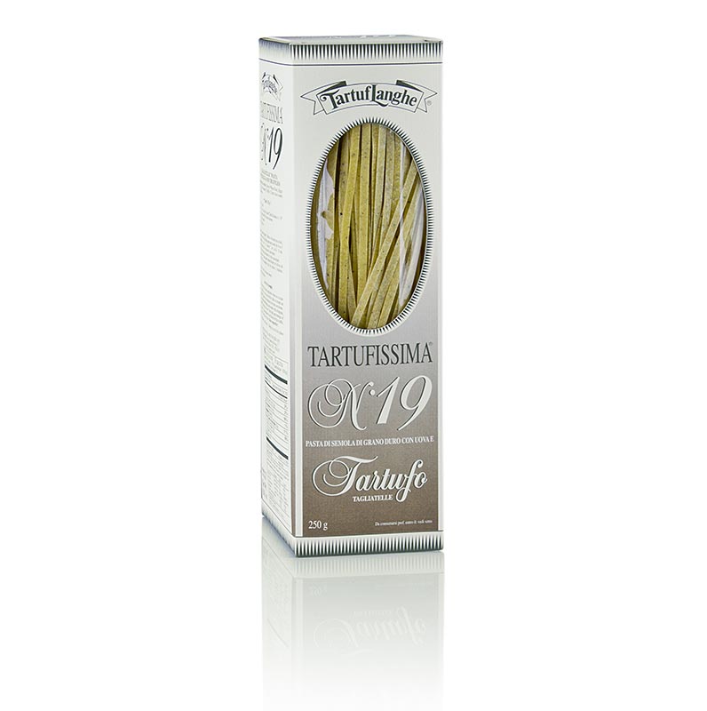 Tartuflanghe Trüffel-Nudeln, Tagliatelle, mit 7% Sommertrüffel, No19 250 g - hochwertige Pasta mit einem hohen Anteil an Sommertrüffel