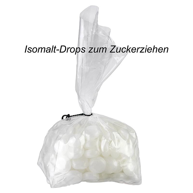 Isomalt-Drops zum Zuckerziehen, Zuckeraustauschstoff, mikrowellengeeignet, 1 kg - hochwertige süße Alternative für das Ziehen von Zuckerdekorationen und zum Backen in der Mikrowelle (German)