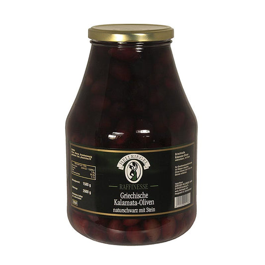 Large extra Kalamata olives with pits in brine, 26 kg Jardinelle