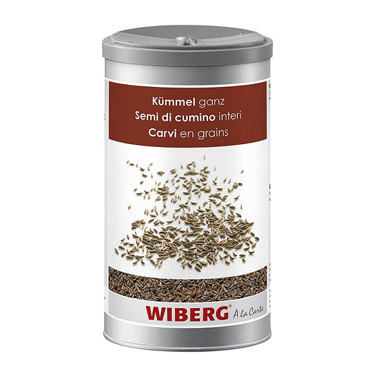 Alt text: Wiberg Kümmel, ganz, 600 g - A 600 gram package of whole caraway seeds from Wiberg, perfect for seasoning and flavoring dishes