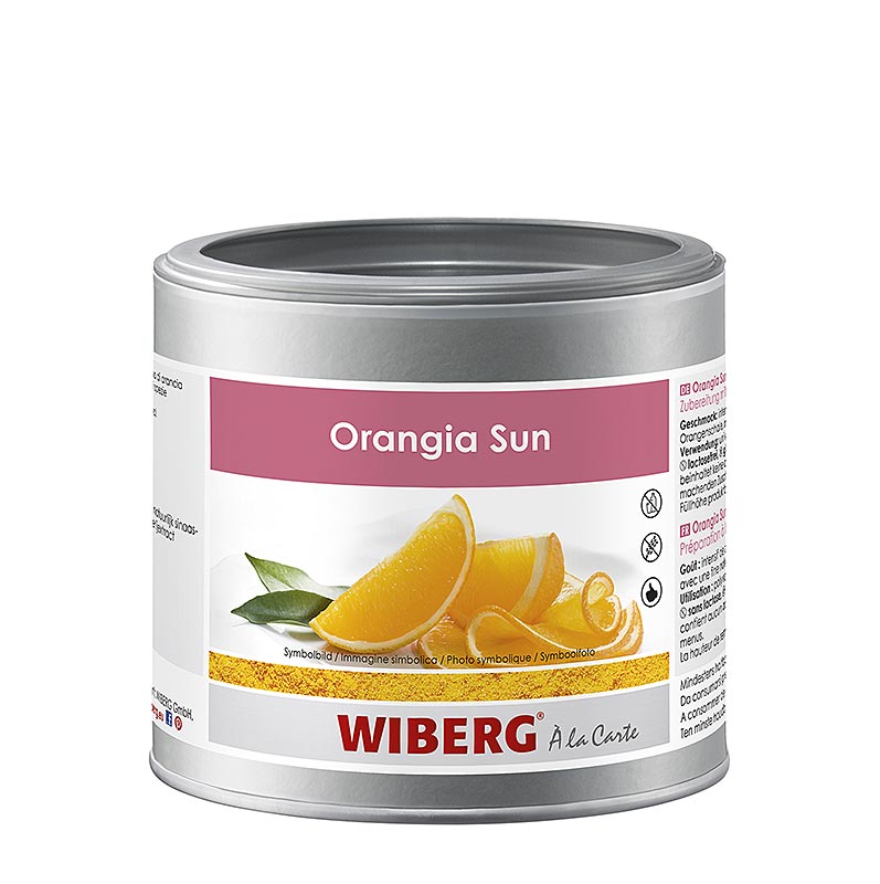 German: Wiberg Orangia Sun, Zubereitung mit natürlichem Orangenaroma, 300 g - Genießen Sie die fruchtige und erfrischende Zubereitung mit natürlichen Orangenaromen in 300 g Verpackung