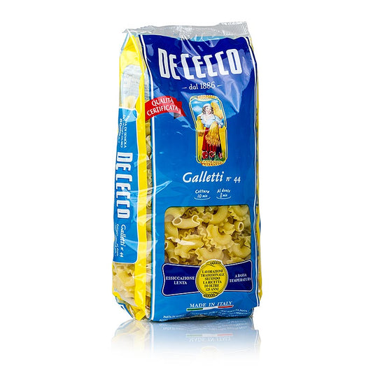 De Cecco Galletti No44, 500 g, traditional Italian pasta with ridges and curls