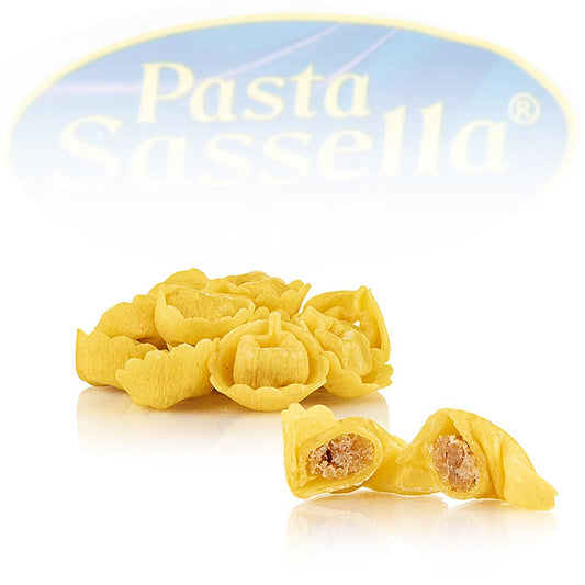 Frische Tortellini mit Fleisch-Füllung (Rind- und Schweinefleisch) von Sassella, 500 g - Köstliche gefüllte Teigwaren für einfache und leckere Mahlzeiten