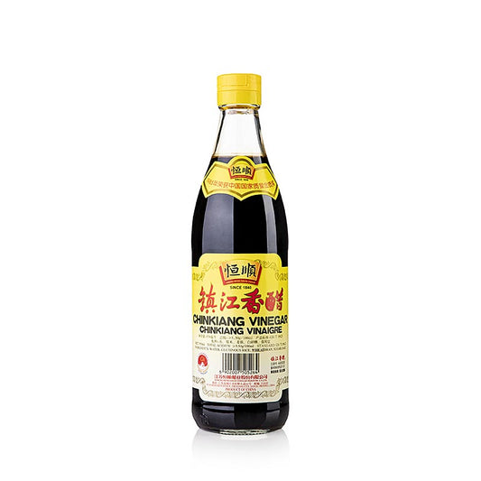 Schwarzer Reis Essig - Chinkiang Vinegar, China, 550 ml, traditional Chinese black rice vinegar in a 550 ml bottle (German)