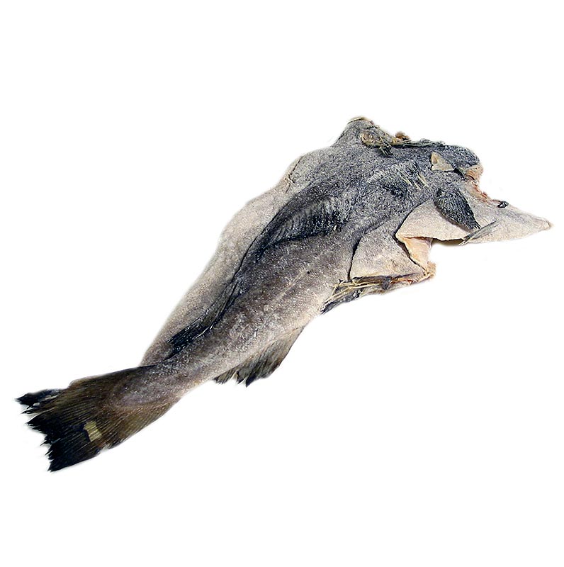 Getrockneter Stockfisch, auch bekannt als Bacalao oder Bacalhau, ca 1,5 kg schwer, ideal zum Kochen und Zubereiten von köstlichen Gerichten