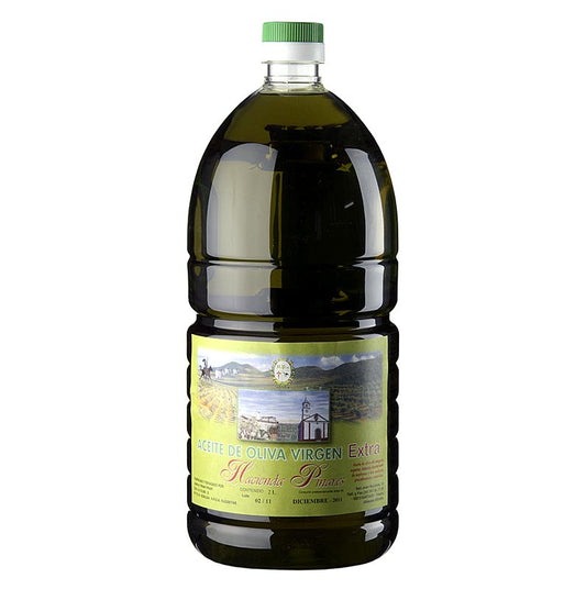 German

Alt Text: Hochwertiges natives Olivenöl Extra aus Hacienda Pinares, 0,2% Säure, in einer 2-Liter-Flasche