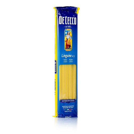 De Cecco Linguine, No7, 500 g - Italienische Pasta aus Hartweizengrieß, perfekt für leckere Gerichte