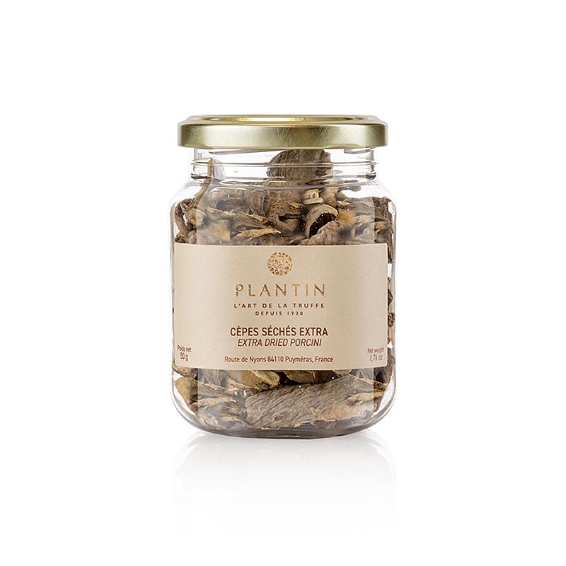 French: 
Image illustrant le produit Steinpilze - Cèpes, Porcini de la marque Plantin, 50 g, champignons séchés de qualité supérieure