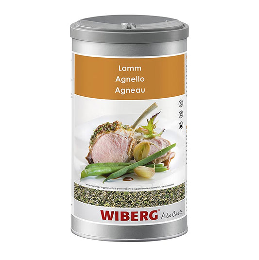 English

Alt text: Wiberg Lamm-Gewürzsalz, 850 g: A large 850g container of Wiberg Lamm-Gewürzsalz, a flavorful and aromatic seasoning specifically designed for lamb dishes