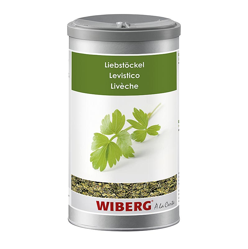 English

Alt text: Wiberg Liebstöckel, getrocknet, 130 g product packaging with dried herbs for cooking