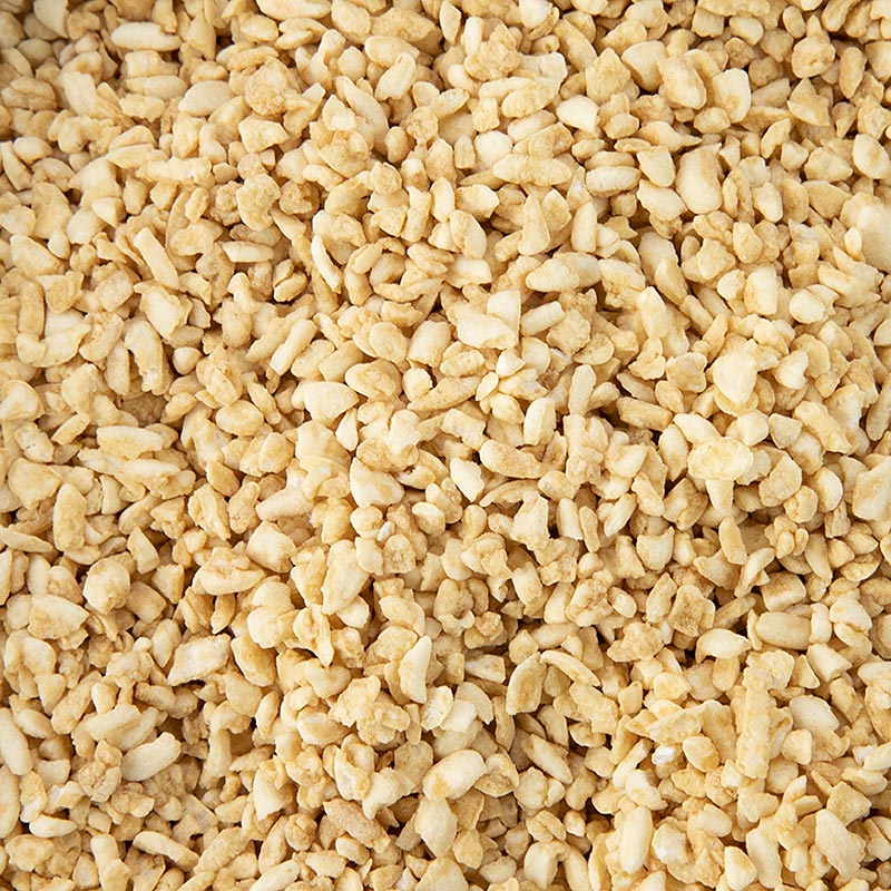 Knusperstreusel - Puffreis, grob, karamellisiert, 2 kg, ideal zum Verzieren von Desserts und Backwaren