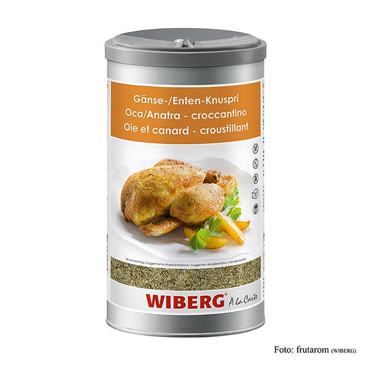 Wiberg Gänse-/Enten-Knuspri, Gewürzsalz, 950 g - A large 950g container of Wiberg Gänse-/Enten-Knuspri spice salt