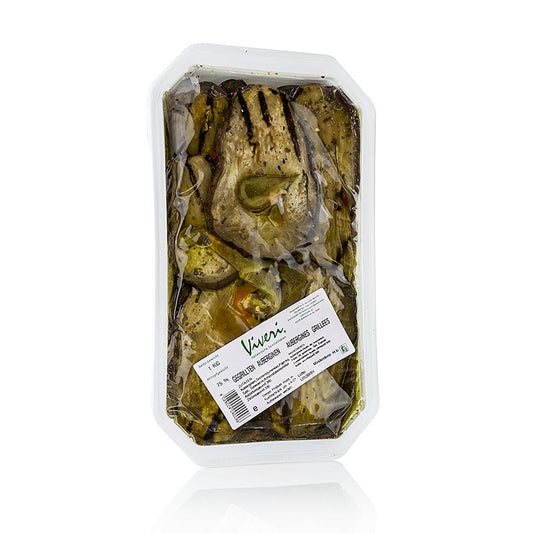 Pickled grilled eggplants in sunflower oil, packed in 1 kg jar