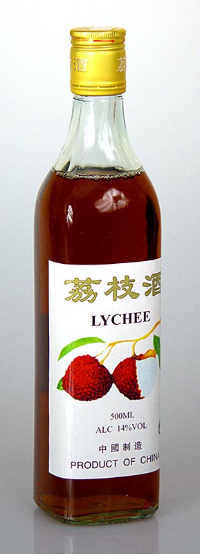 Lychee - Litschibaum Getränk, 14% vol, 0,5 l - Erfrischendes und fruchtiges Getränk aus Lychee, mit 14% Alkohol, in einer 0,5 Liter Flasche