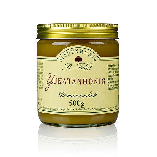 A 500 g jar of creamy, tropical Yukatan-Honig from Mexico with a lily-like aroma