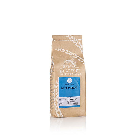 Alt text: 1 kg package of Bauernbrot bread mix from Blattert Mühle, a traditional and high-quality German bakery, perfect for baking delicious homemade bread