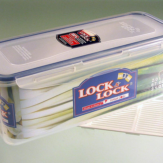 Frischebox Lock & Lock, 2,0 l, rechteckig 279x116x102mm, mit Ablaufgitter, 1 St - Behälter für Lebensmittel mit luftdichtem Verschluss und Ablaufgitter, 2 Liter Kapazität