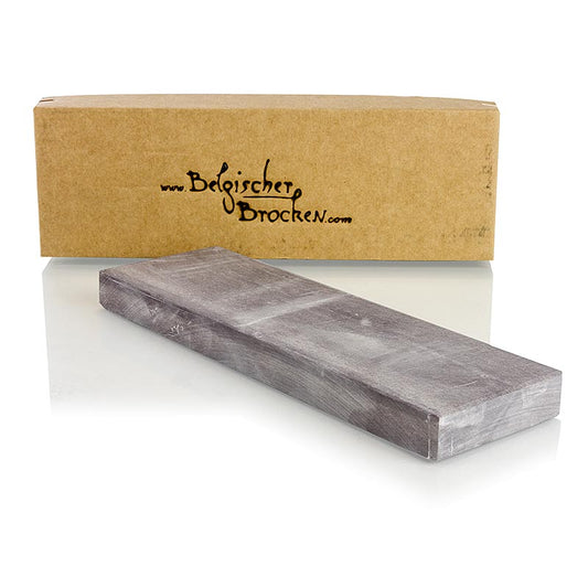 Schleifstein Belgischer Brocken, Naturstein blau, 15x4cm, Körnung 5000er, 1 St - A high-quality 15x4cm blue natural stone sharpening stone with 5000 grit