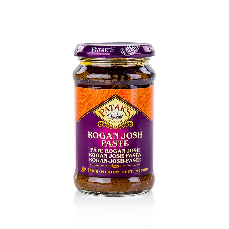 Rogan Josh Curry Paste von Patak´s, mittelscharf, 283 g - authentische indische Gewürzmischung für köstliche Gerichte