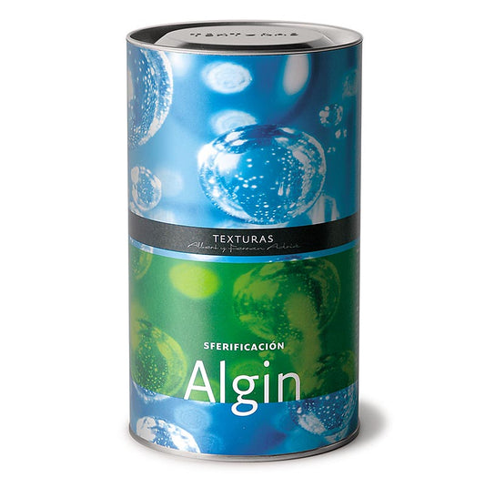 Alt text: 500g package of Algin (Alginat) Texturas Ferran Adrià E 400 product, a versatile ingredient for modernist cuisine and food experimentation